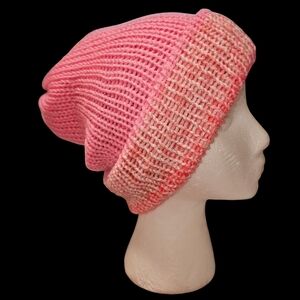 Stylish Pink Knit Beanie